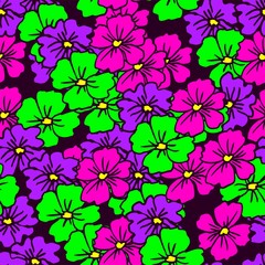 Background pattern of many different small flowers and plants. Seamless vector illustration. Trend Design print for textiles