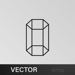 hexagonal prism icon. Geometric figure Element for mobile concept and web apps