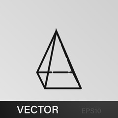 quadrangular pyramid icon. Geometric figure Element for mobile concept and web apps