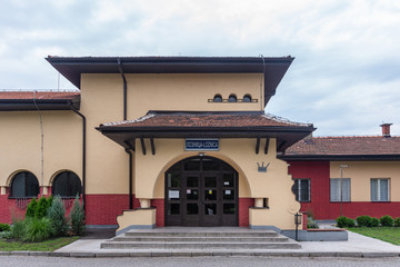 Loznica, Serbia - July 13, 2019: Railway station in Loznica, Serbia