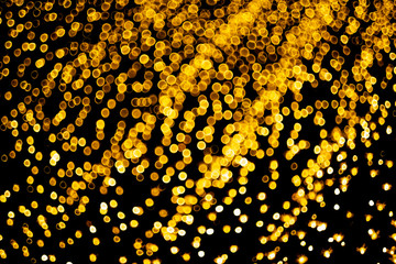 Defocused lights bokeh blurred gold color for background