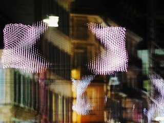 Blurred lights in the night