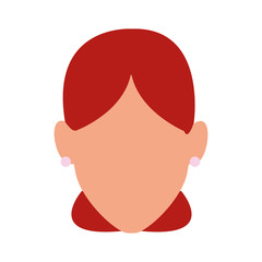woman face icon, flat design