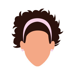 avatar woman head icon, flat design