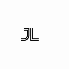 Initial outline letter JL style template	