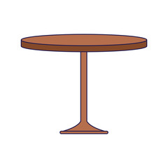 circle table icon, flat design