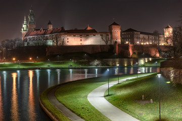 Fototapeta na wymiar Wawel nocą