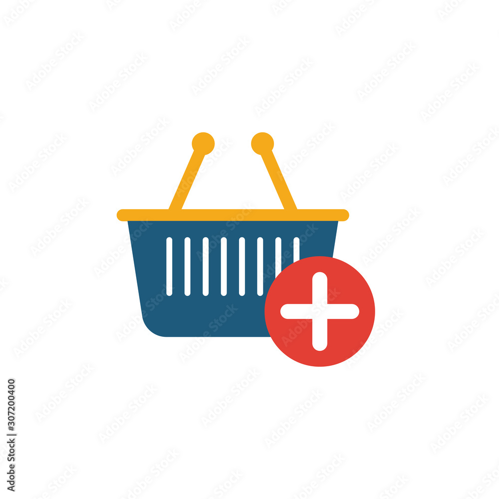 Poster add to cart icon set. four elements in diferent styles from online marketing icons collection. creat