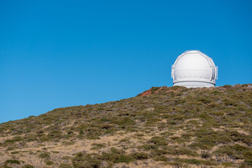 View Of Observatories From Top Of Roque De Los Muchachos, La Palma
