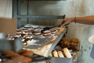 Homemade Mini Cake Filled with Fresh Fruits