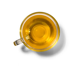 Obraz na płótnie Canvas Tea in a glass Cup on a white background
