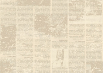 Old vintage grunge newspaper paper texture background.