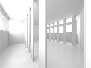 Futuristic White Architecture Design Background