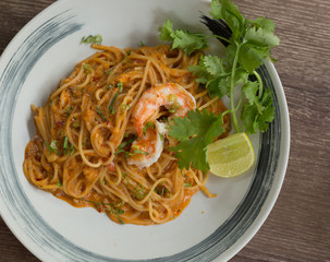 Shrimp Tom Yum Pasta
