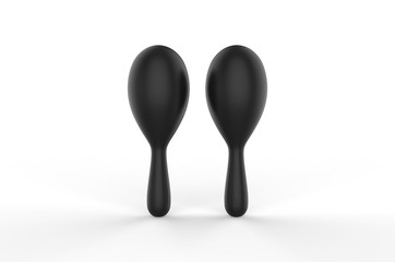 Blank Maraca Pair Template. 3d render illustration.