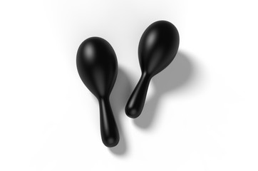 Blank Maraca Pair Template. 3d render illustration.