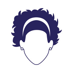 avatar woman head icon, flat design