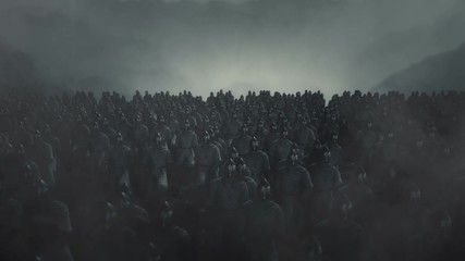 Saxon Army Marching Forward with Thousands of Foot Soldiers