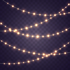 Yellow christmas lights
