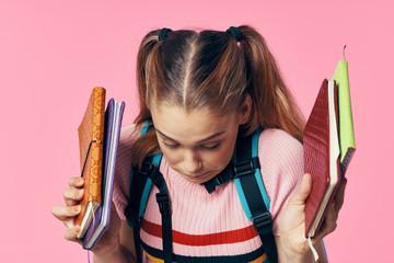 girl with color pencils
