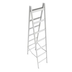 Step ladder. 3d render isolated on white