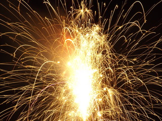 sparkler on black background