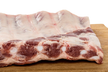 Wood table with food