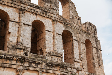 ruinas del anfiteatro romano de El Jem, Túnez. 
