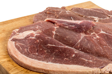 Wood table with food