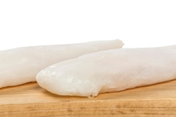 Wood table with food