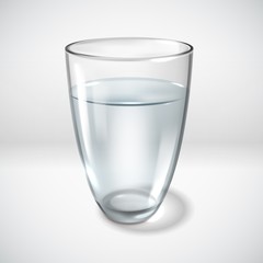 Realistic glass glasses simple illustration