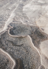 Trail that leaves the limestone water on the surface of the rocks.