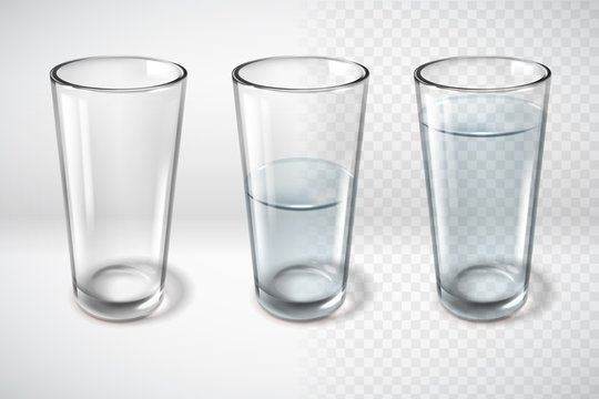 Realistic glass glasses horizontal poster