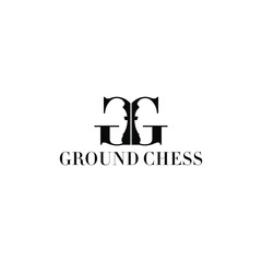 GG LOGO. GROUND CHESS DESIGN LOGO TEMPLATE VECTOR