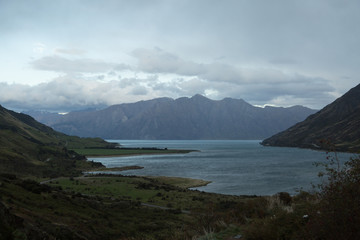 Obraz premium Lake Hawea in New Zealand