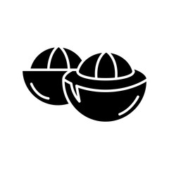 Fototapeta premium Mangosteen Icon Vector Simple Design