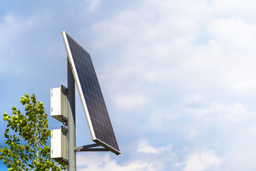 The solar panel. Renewable energy.