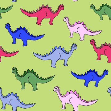dinosaurs seamless pattern © Noval