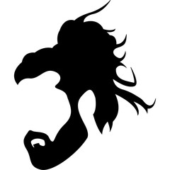 Hombre de cabello largo