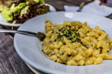 pasta with sauce and cheese