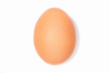 chicken egg on a white isolated background 