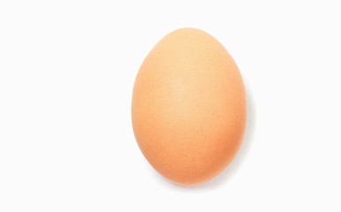 chicken egg on a white isolated background 