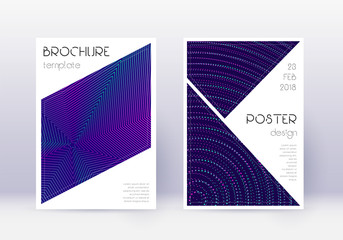 Triangle cover design template set. Neon abstract 