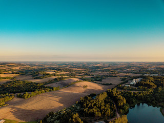Blue sky in the farm