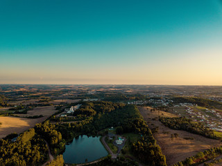 Farm blue sky