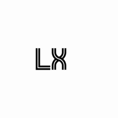Initial outline letter LX style template