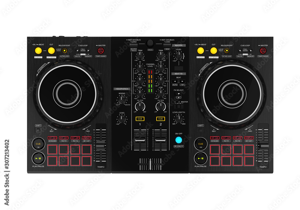 Wall mural DJ Music Mixer Isolated