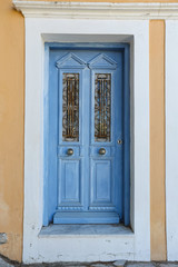 Door of a House in Symi Island, Greece