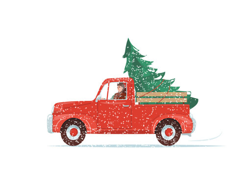 5 084 Best Red Truck Christmas Images Stock Photos Vectors Adobe Stock