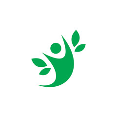 people nature leaf logo design